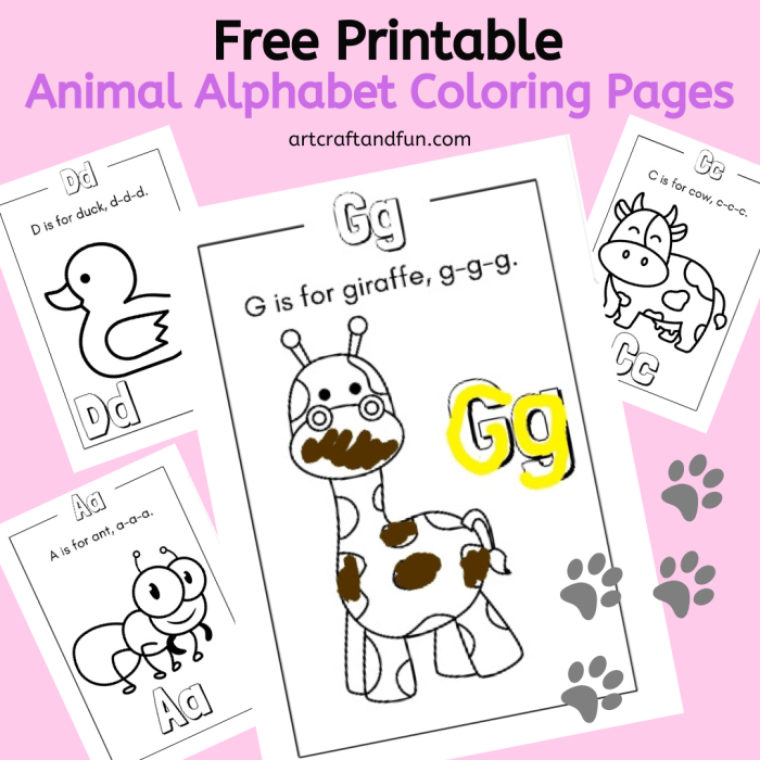 Animal alphabet j coloring pages printable