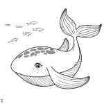 Free coloring sheets of sea animals