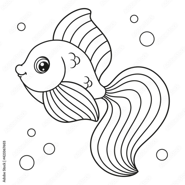 Animated fish pond coloring page