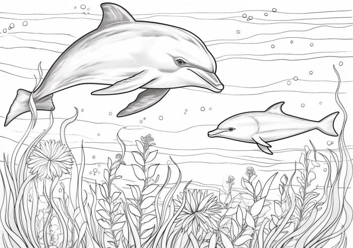 Animals coloring pages ocean aquatic coloringbay