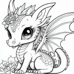 Cute dragon animal coloring pages