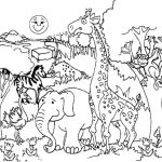 Forest coloring pages with animals