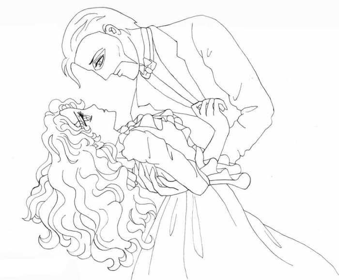 Anime brother and sister coloring page