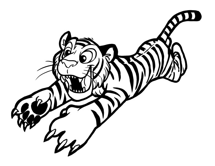 Animal coloring page tiger