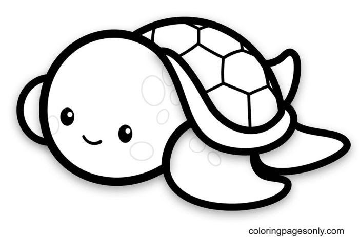 Animated turtle coloring pages