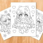 Anime chibi group coloring pages