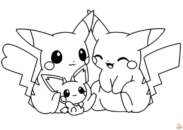 Cute anime pokemon coloring pages