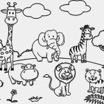 Animals in zoo coloring page