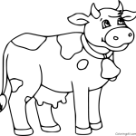 Animated cow dairy coloring