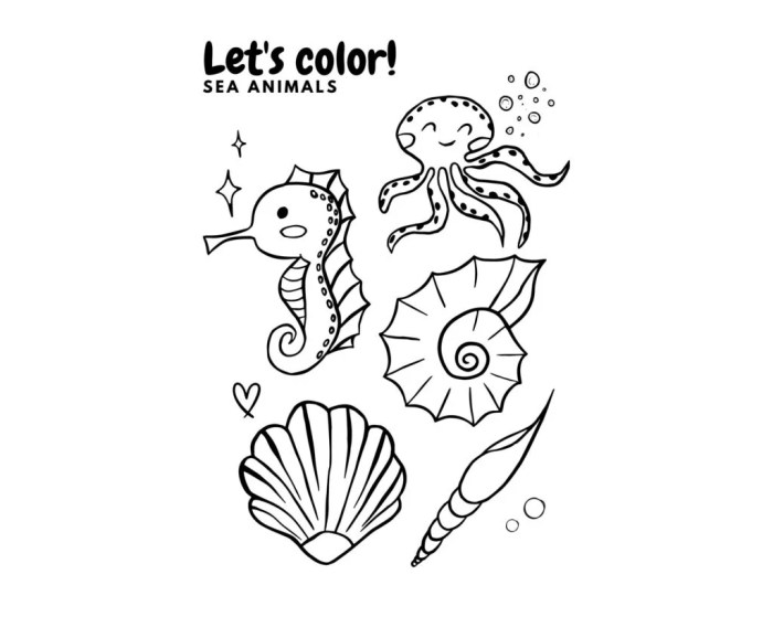 Animals eating sea trash coloring sheets