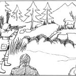 Animal hunting coloring pages