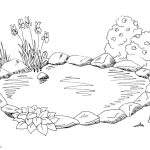 Animated fish pond coloring page