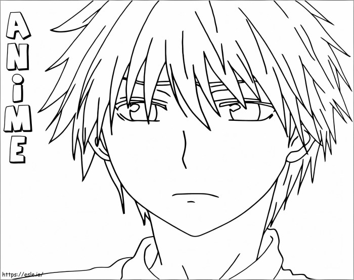 Anime boy coloring pages full body