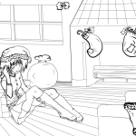 Christmas anime coloring sheets