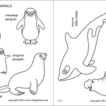 Animals in antarctica coloring sheets