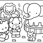 Common zoo animals coloring picture