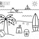 Animal beach fun coloring pages