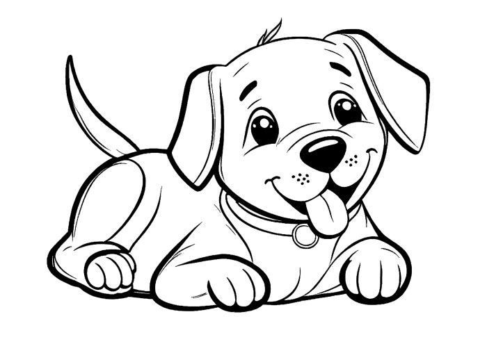 Dog face animal printable for kids coloring