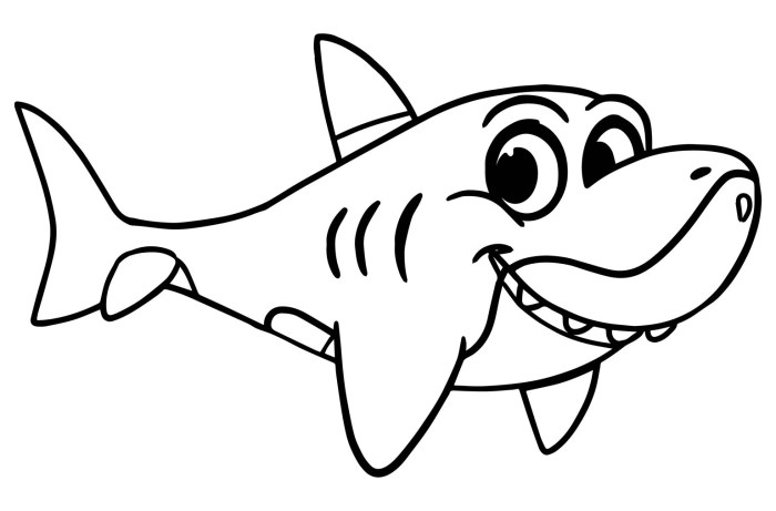 Animal faces coloring pages shark