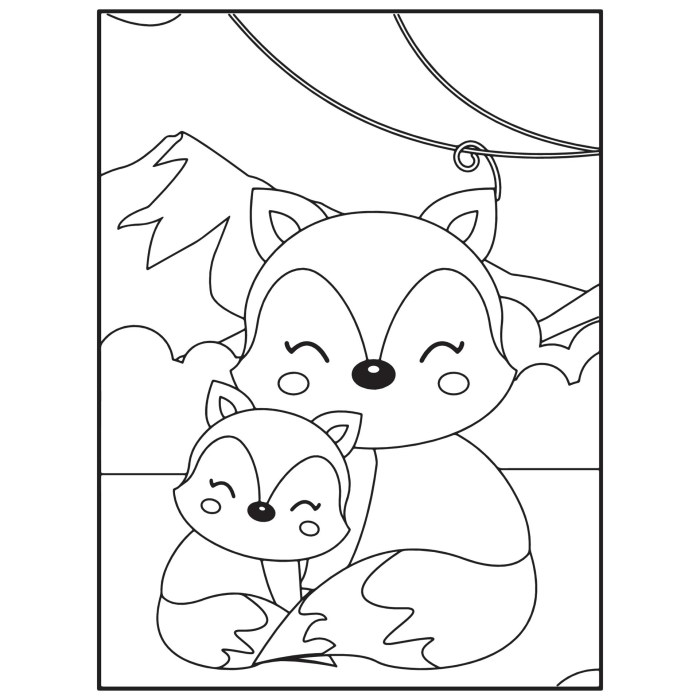 Coloring sheets animals cute