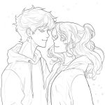 Emo anime couples coloring pages