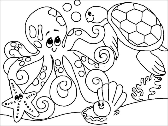 Aquatic animal coloring pages