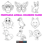 Animal coloring pages for kids free printable