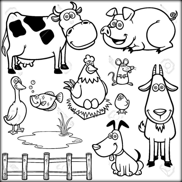 Animals for coloring pdf