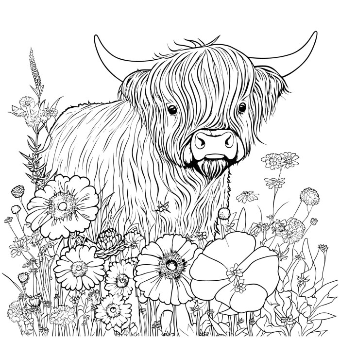 Animal coloring pages cow