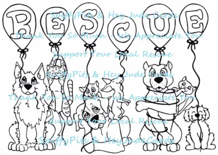 Animal rescue coloring sheets