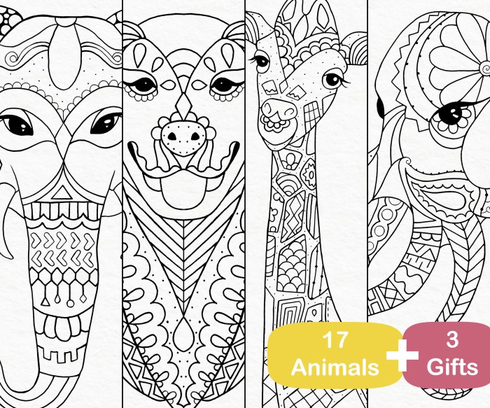 Animals for coloring pdf