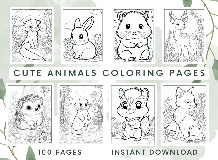 Animal coloring sheets p