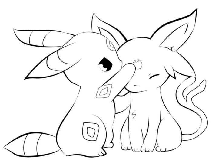 Cute anime pokemon coloring pages