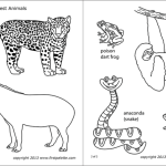 Free coloring page jungle animals