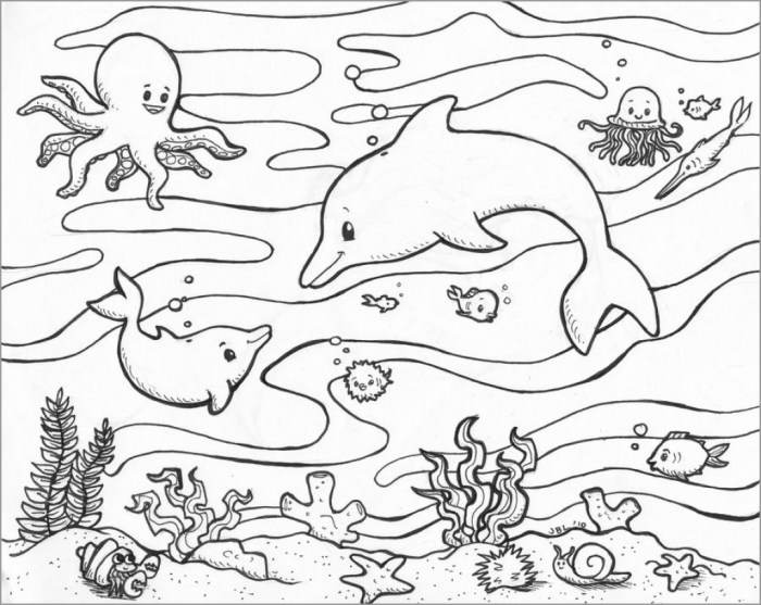 Aquatic animal coloring pages