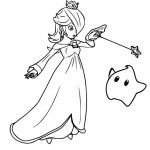 Coloring pages rosealina from super mario anime