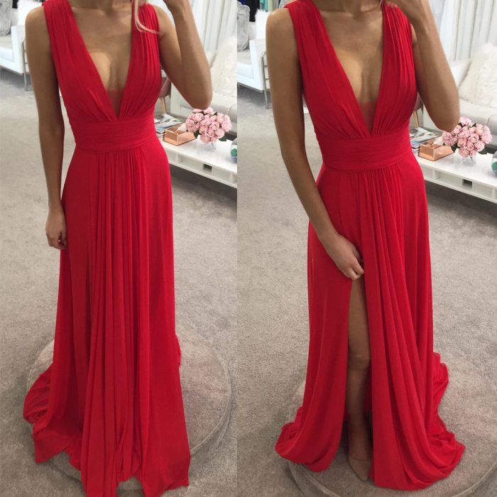 Red wedding guest dresses