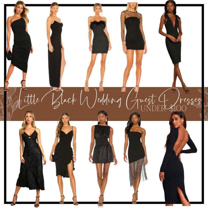 Black dresses for wedding guest