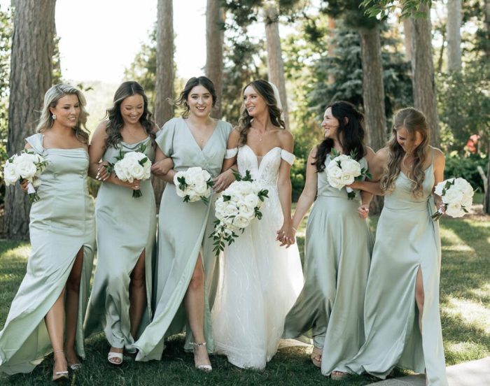 Sage green dresses for wedding