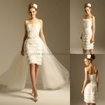 Wedding dress with detachable train