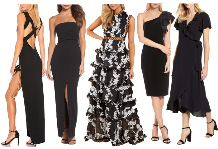 Black dresses for wedding guest