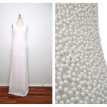 Beaded pearl wedding dress