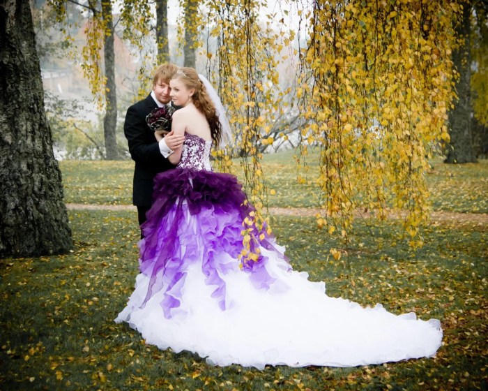 Dark purple dresses for weddings