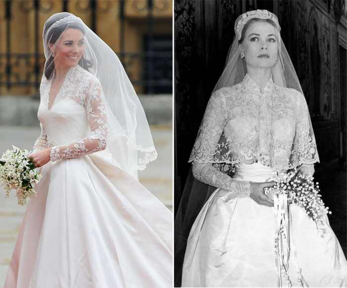 Kate middleton wedding dress back