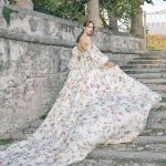 Long floral wedding dresses