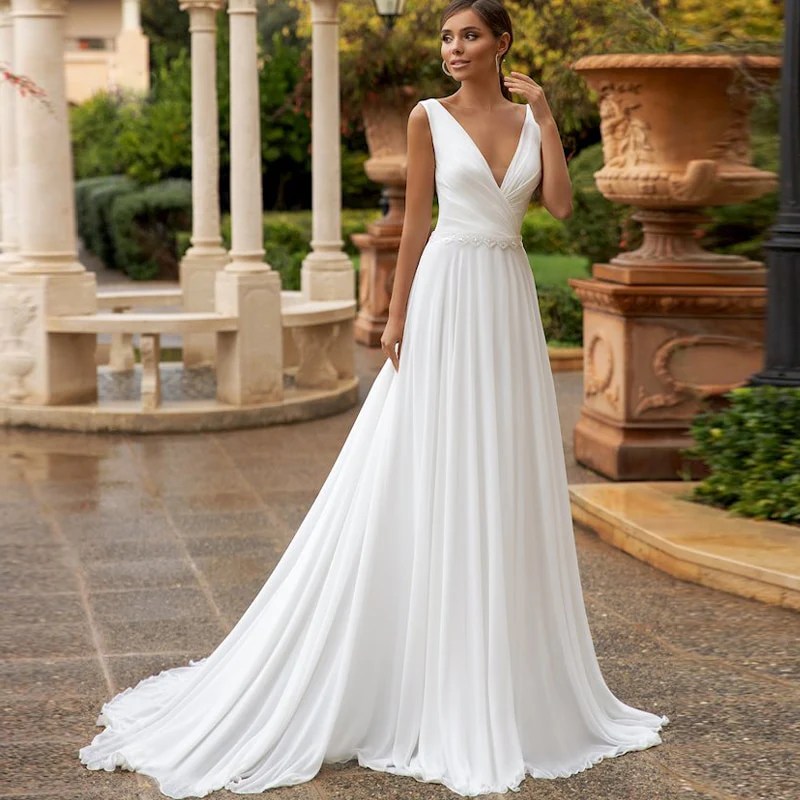 Chiffon wedding guest dress