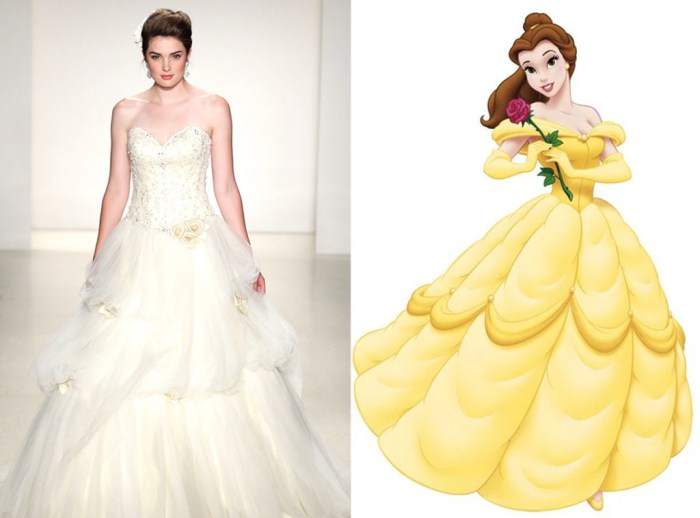 Princess belle wedding dress